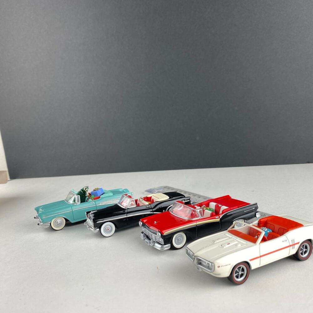 Hallmark Classic American Cars Ornament Lot of 4 Buick Ford Chevy Pontiac